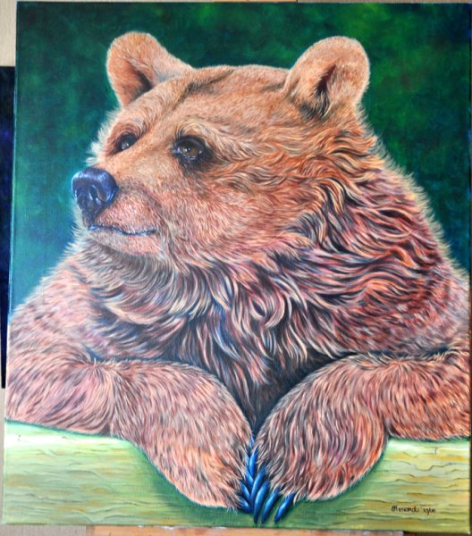 Медведь акрилом