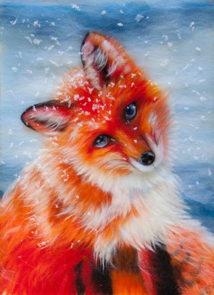 Картина шерстью одуванчик