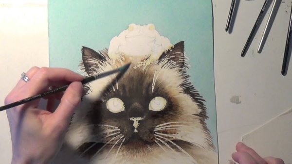 Шерсть прорисовка акрилом