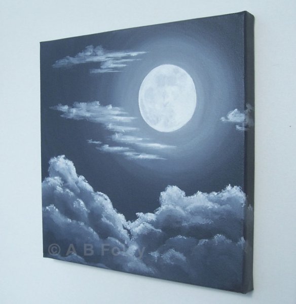 Рисование облаков акрилом