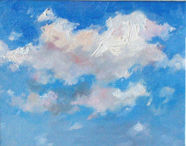 Небо масляными красками