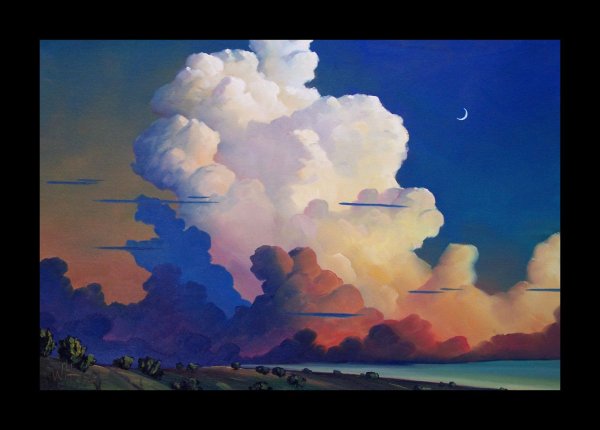 Облака гуашью