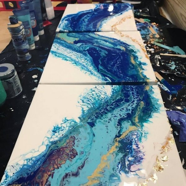 Жидкий акрил флюид арт