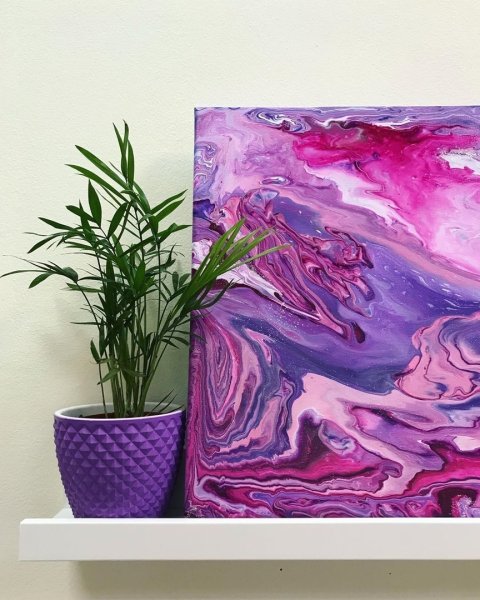 Жидкий акрил техника рисования Fluid Art