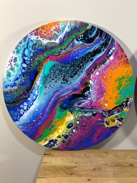 Флюид акрил техника