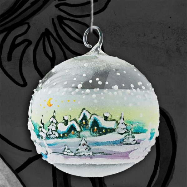 Роспись новогодних шаров акриловыми красками