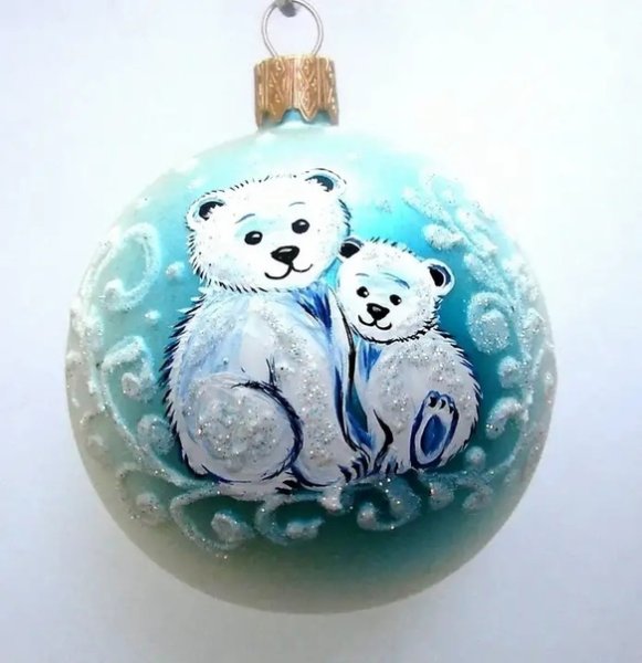 Расписанные новогодние шары