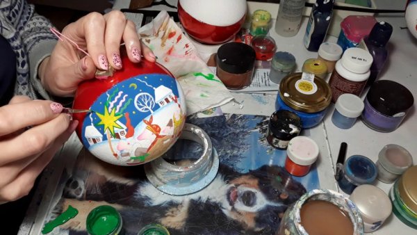 Мастер-класс по росписи елочных игрушек