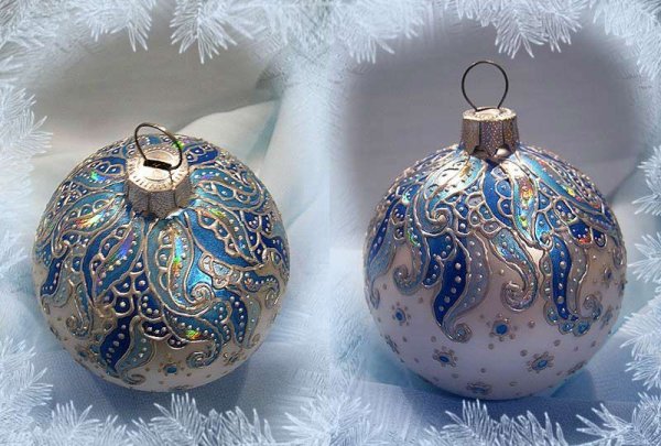 Роспись новогодних шаров