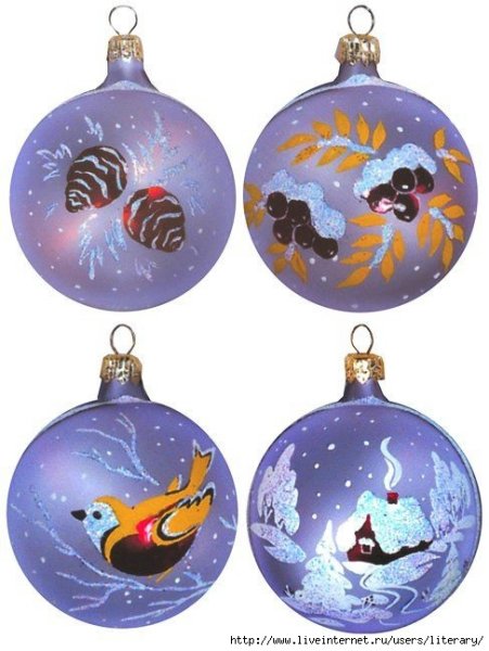 Новогодний шарик красками