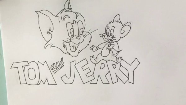 Том и Джерри рисунок маркерами