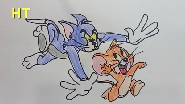 How to draw Tom and Jerry