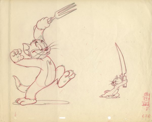 Том и Джерри тату Наброски