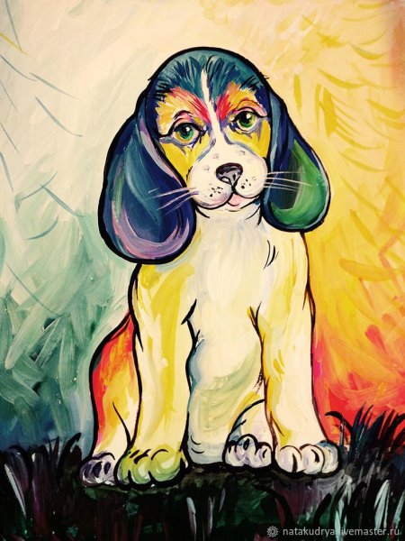 Животные гуашью