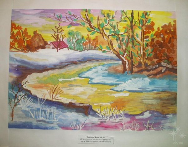 Весенний пейзаж для детей дошкольного возраста