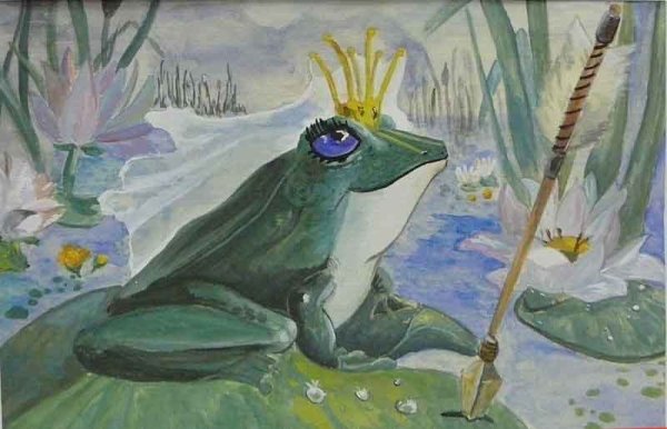Царевна лягушка красками