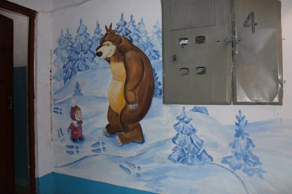 Новогодняя роспись стен