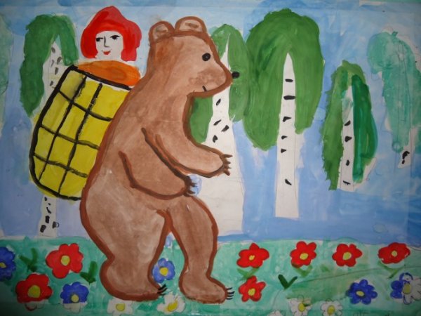 Рисование для сказки Маша и медведь