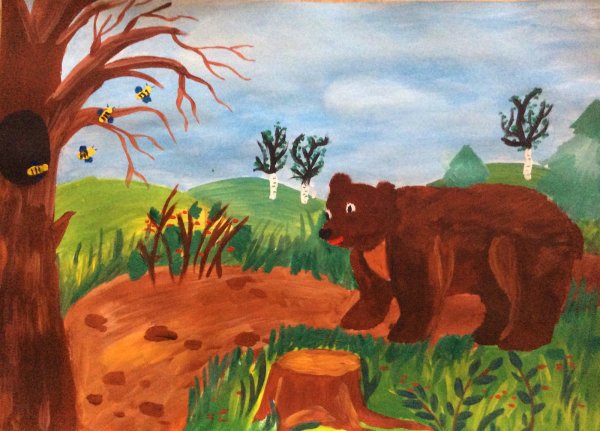 Рисование три медведя