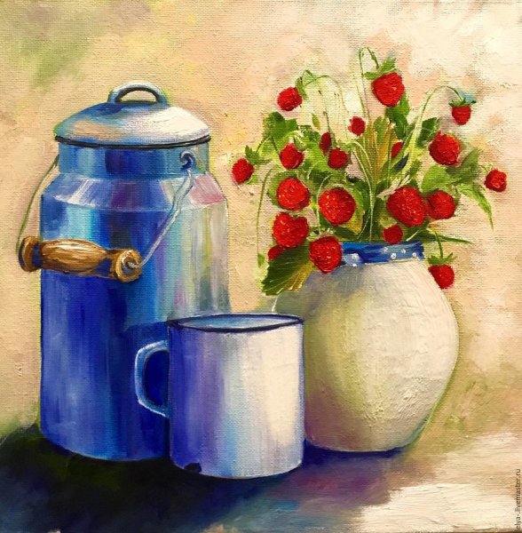 Натюрморт на кухню акварелью