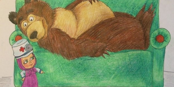 Маша и медведь рисунок