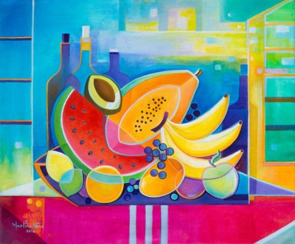 Декоративная живопись фрукты