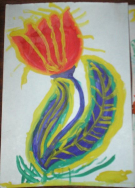 Волшебный цветок рисование