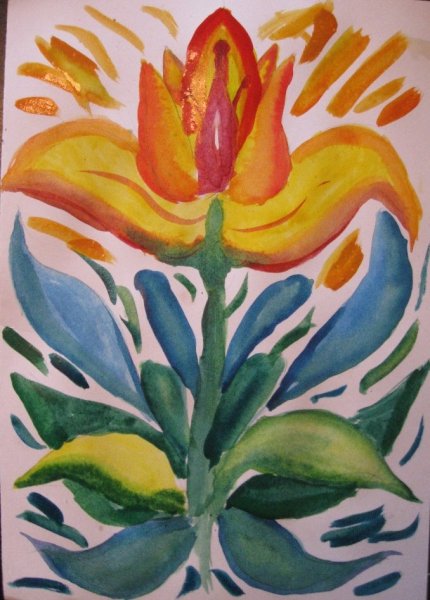 Рисование сказочного цветка