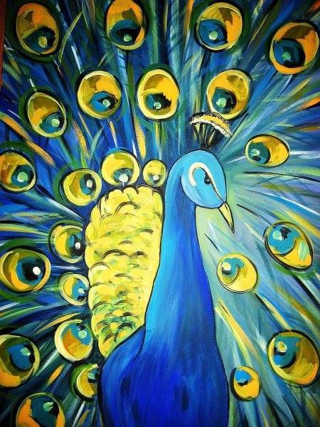 Правополушарное рисование Павлин