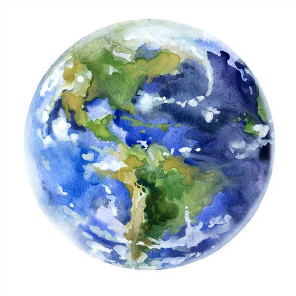 Планета земля красками