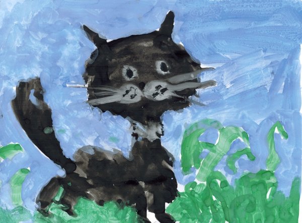Детские рисунки кошек