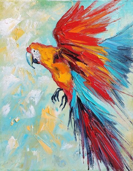 Птицы живопись акрил