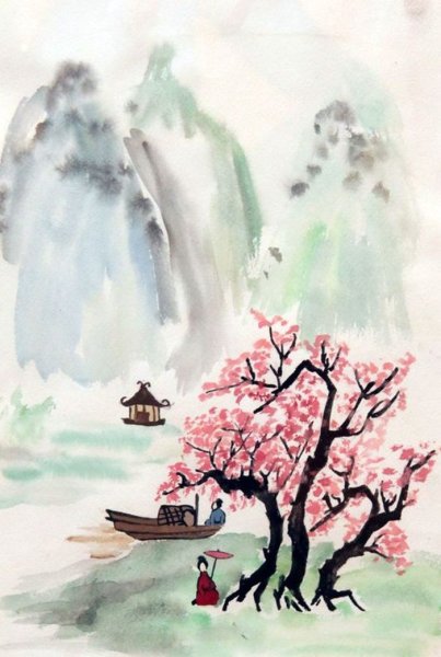 Японский пейзаж простой