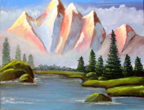 Горный пейзаж легкий