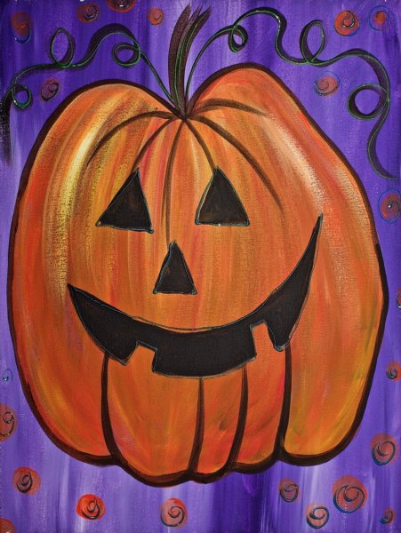 Тыквы к Хэллоуину гуашью
