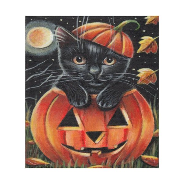 Хэллоуин с котиками рисовалка