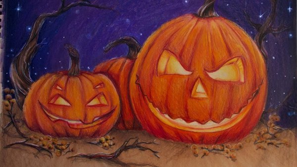 Мистические картины гуашью