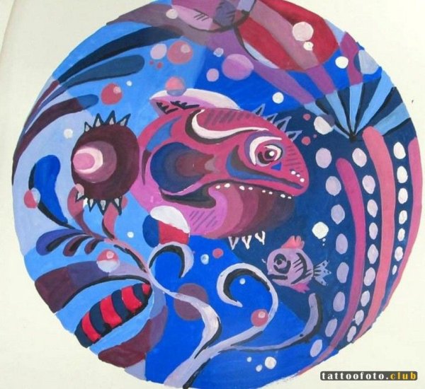 Декоративная композиция в круге