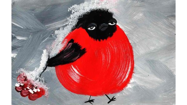 Правополушарное рисование Снегири