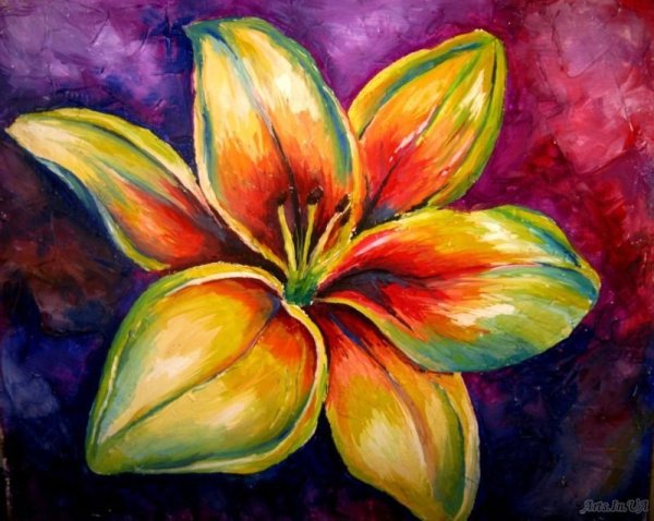 Рисуем цветы гуашью