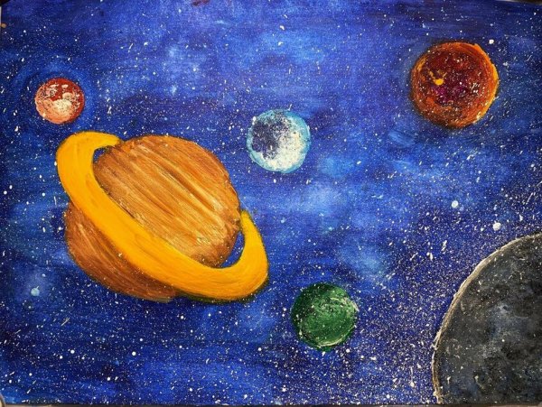 Космос гуашью