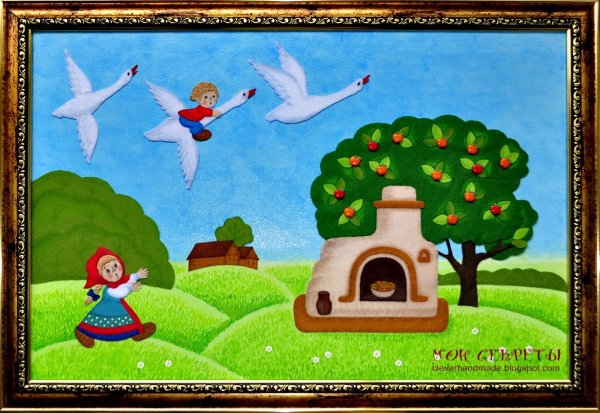 Поделка гуси лебеди