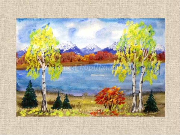 Леонид Афремов картины осень березы