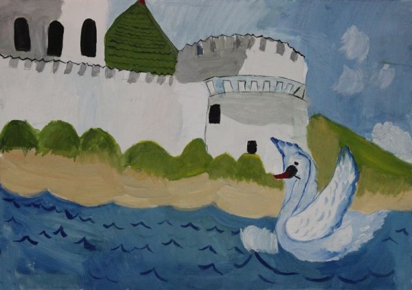 Сказки Пушкина гуашью