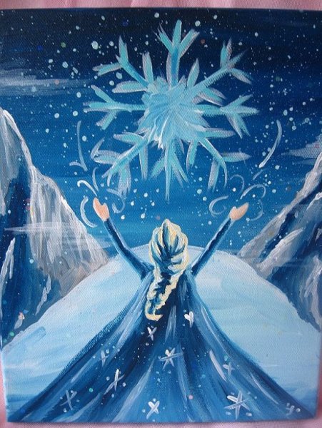 Сказочный сюжет на окне на новый год