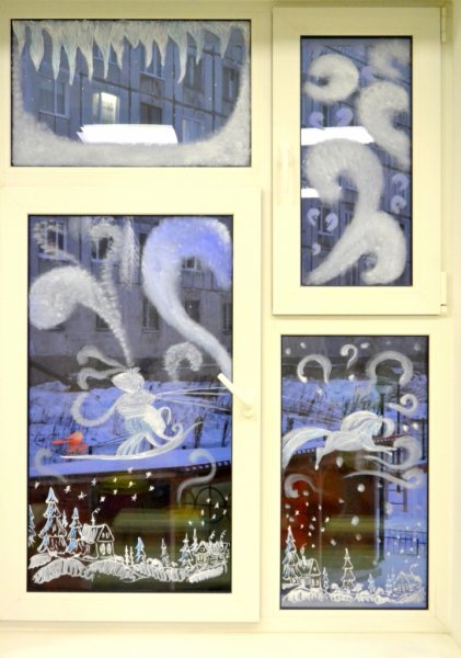 Морозные украшения на окна