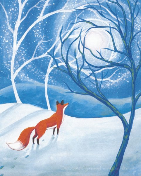 Правополушарное рисование для детей Лисенок