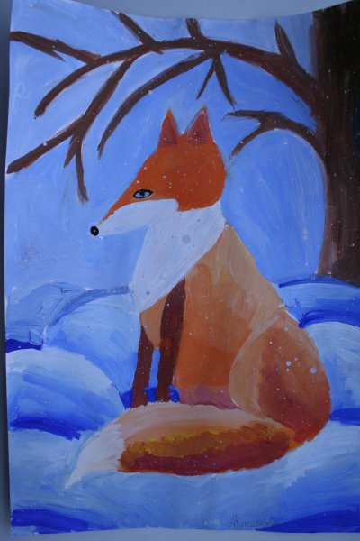 Рисование животных гуашью