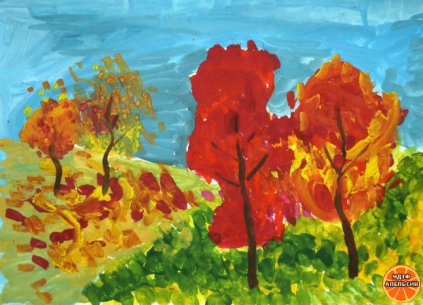 Осень красками для детей