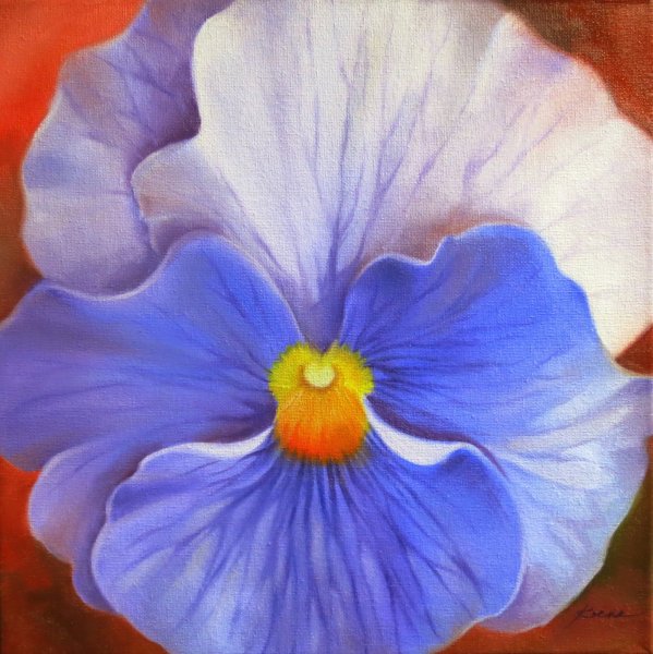 Анютины глазки рисунок гуашью